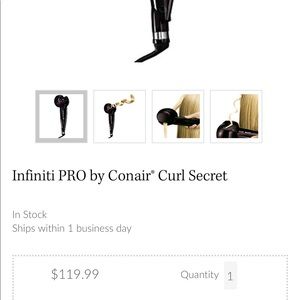 NEVER USED CONAIR INIFINITI PRO SECRET CURLER